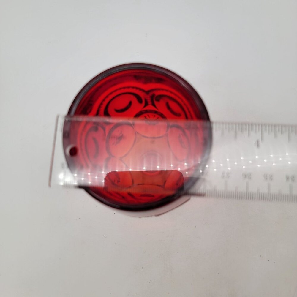 LE Smith Amberina Sunset Moon & Stars Glass Goblet Vintage Collectible Decor - Picture 6 of 6